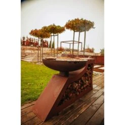 Ferrum Art Design Feuerstelle L-Form Rost -Küchengrill 1310713 10