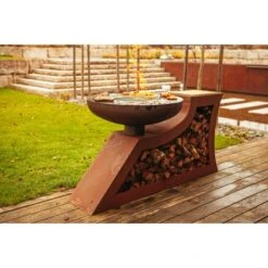 Ferrum Art Design Feuerstelle L-Form Rost -Küchengrill 1310713 4