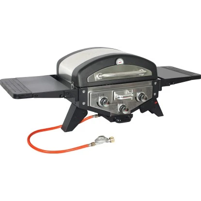 El Fuego Tischgasgrill Smoker Medison 2 Brenner Silber 1 El Fuego Tischgasgrill Smoker Medison 2 Brenner Silber