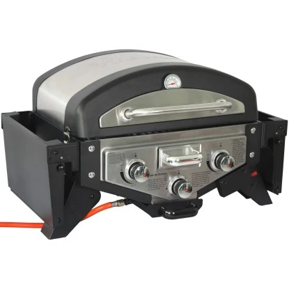 El Fuego Tischgasgrill Smoker Medison 2 Brenner Silber 5 El Fuego Tischgasgrill Smoker Medison 2 Brenner Silber – Bild 5