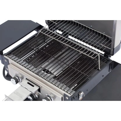 El Fuego Tischgasgrill Smoker Medison 2 Brenner Silber 9 El Fuego Tischgasgrill Smoker Medison 2 Brenner Silber – Bild 9