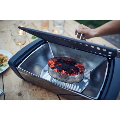 Enders®Holzkohle-Tischgrill Aurora Mirror Gold Raucharm Mit LED-Ambientelicht 8 Enders®Holzkohle-Tischgrill Aurora Mirror Gold Raucharm Mit LED-Ambientelicht – Bild 8