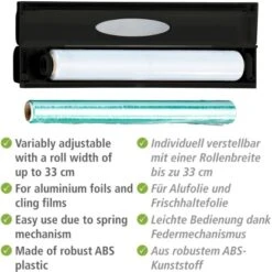 Wenko Folienspender Perfect Cutter Black Outdoor Kitchen Schwarz -Küchengrill 4008838357071 1068 03