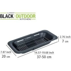 Wenko Spülbeckensieb Sivo Ausziehbar Schwarz -Küchengrill 4008838364307 1068 04