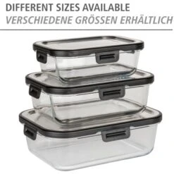 Wenko Glas Frischhaltedose Steel Black Outdoor Kitchen 0,6 L -Küchengrill 4008838367001 1068 06