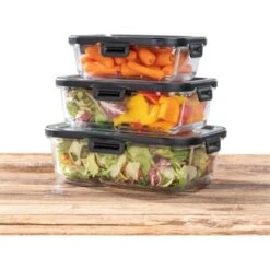 Wenko Glas Frischhaltedose Steel Black Outdoor Kitchen 0,6 L -Küchengrill 4008838367001 1068 10