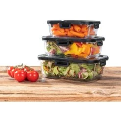 Wenko Glas Frischhaltedose Steel Black Outdoor Kitchen 0,6 L -Küchengrill 4008838367001 1068 11