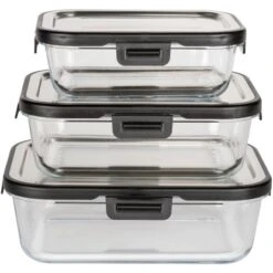 Wenko Glas Frischhaltedose Steel Black Outdoor Kitchen 0,6 L -Küchengrill 4008838367001 1068 13