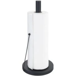 Wenko Küchenrollenhalter Clayton Pulverbeschichtetes Metall Schwarz -Küchengrill 4008838371305 1068 03