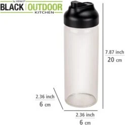 Wenko Öl & Essig Spender Flip 0,45 L Mit Auto Flip Für Automatischen Verschluss -Küchengrill 4008838374849 1068 03