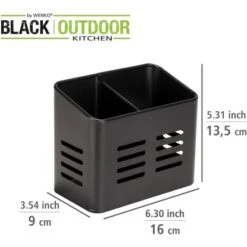 Wenko Besteckkorb Baco Black Outdoor Kitchen Schwarz -Küchengrill 4008838375327 1068 03