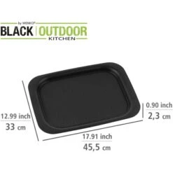 Wenko Anti-Rutsch Serviertablett XL Black Outdoor Kitchen Schwarz -Küchengrill 4008838376201 1068 03