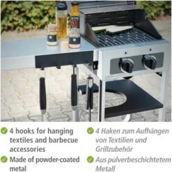 Wenko Magnetische Hakenleiste Ima Mit 4 Haken Schwarz -Küchengrill 4008838381373 1068 03