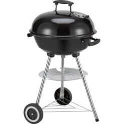 Küchengrill 27 Holzkohle-Kugelgrill 85 Cm X 55 Cm X 52 Cm Schwarz