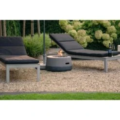 Dobar Outdoor-Feuerschale Mit Gasflamme Calido Ø 60 Cm Grau -Küchengrill 4637 lavaofenfeuerstelle 6 1