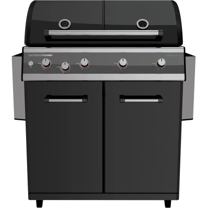 Outdoorchef Gasgrill Dualchef 425 G Schwarz 4 Brenner Mit Seitenkochstelle 2 Outdoorchef Gasgrill Dualchef 425 G Schwarz 4 Brenner Mit Seitenkochstelle – Bild 2