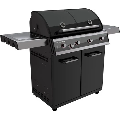 Outdoorchef Gasgrill Dualchef 425 G Schwarz 4 Brenner Mit Seitenkochstelle 3 Outdoorchef Gasgrill Dualchef 425 G Schwarz 4 Brenner Mit Seitenkochstelle – Bild 3