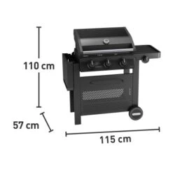 Gasgrill Vancouver Mit 3 Brennern Und Seitenkocher -Küchengrill 557040 3299 6