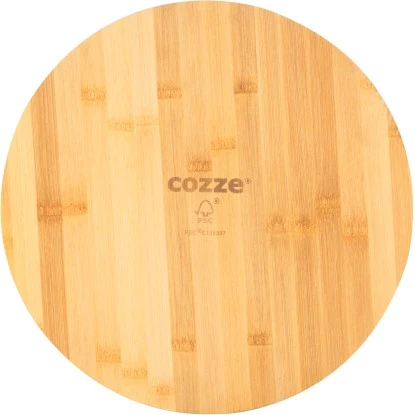 Cozze Pizzaschneidbrett Ø 350 Mm X 12 Mm Bambusholz FSC 2 Cozze Pizzaschneidbrett Ø 350 Mm X 12 Mm Bambusholz FSC – Bild 2