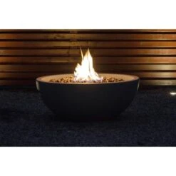 Dobar Outdoor-Feuerschale Mit Gasflamme Lunar Ø 90 Cm Grau -Küchengrill 637 lavaofenfeuerstelle 10