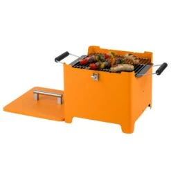 Tepro Holzkohlegrill Chill & Grill Cube Orange 31,5 X 31,5 Cm -Küchengrill 660793 2400 Cube 03