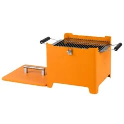 Tepro Holzkohlegrill Chill & Grill Cube Orange 31,5 X 31,5 Cm -Küchengrill 660793 2400 Cube 04