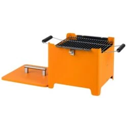 Tepro Holzkohlegrill Chill & Grill Cube Orange 31,5 X 31,5 Cm -Küchengrill 660793 2400 Cube 07