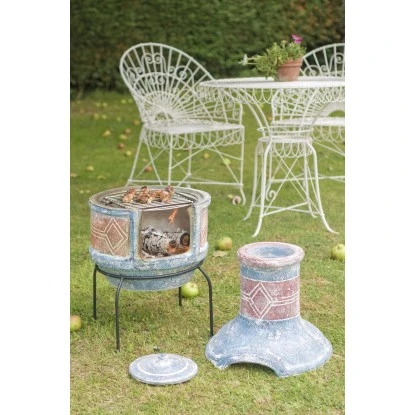 Buschbeck Mexiko-Grillkamin Geodesign Ton Inkl. Grillrost 2 Buschbeck Mexiko-Grillkamin Geodesign Ton Inkl. Grillrost – Bild 2