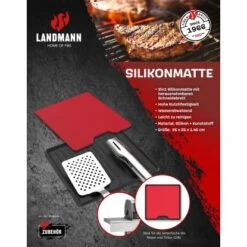 Landmann Silikonmatte Mit Schneidbrett 25 Cm