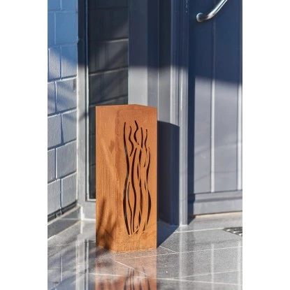 Gartenfreude FeuersäuleDesign Wellen Edelrost 16 X 16 X 50 Cm 4 Gartenfreude FeuersäuleDesign Wellen Edelrost 16 X 16 X 50 Cm – Bild 4