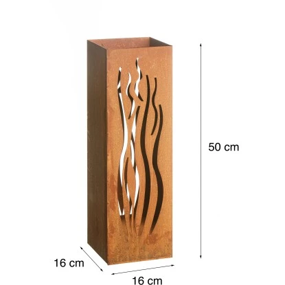 Gartenfreude FeuersäuleDesign Wellen Edelrost 16 X 16 X 50 Cm 5 Gartenfreude FeuersäuleDesign Wellen Edelrost 16 X 16 X 50 Cm – Bild 5