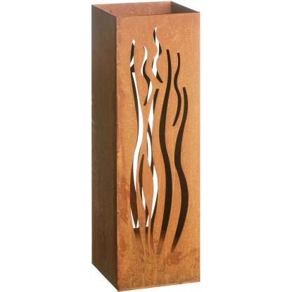 Gartenfreude FeuersäuleDesign Wellen Edelrost 16 X 16 X 50 Cm 1 Gartenfreude FeuersäuleDesign Wellen Edelrost 16 X 16 X 50 Cm
