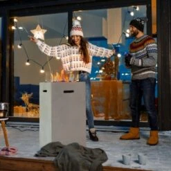 Amare Gas-Feuerstelle Für Den Außenbereich Quadratisch Grau -Küchengrill 765581 4655 03