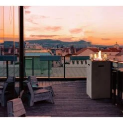 Amare Gas-Feuerstelle Für Den Außenbereich Quadratisch Grau -Küchengrill 765581 4655 04