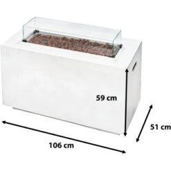 Amare Gas-Feuerstelle Für Den Außenbereich Weiß -Küchengrill 765591 4655 07