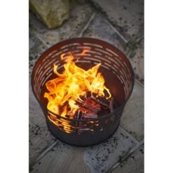 Gartenfreude Design Feuerstelle Ø 39 Cm Schwarz -Küchengrill 765609 4655 03
