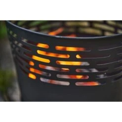 Gartenfreude Design Feuerstelle Ø 39 Cm Schwarz -Küchengrill 765609 4655 04