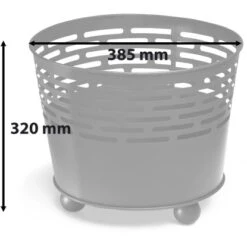 Gartenfreude Design Feuerstelle Ø 39 Cm Schwarz -Küchengrill 765609 4655 07