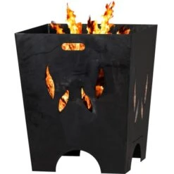 SIENA GARDEN Feuerkorb FLAMIA, Stahl Anthrazit -Küchengrill 787389 1346 04