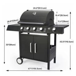El Fuego Gasgrill San Angelo 4+1 Brenner Ca. 119,5 X 110,5 X 53 Cm -Küchengrill 8264111 2240 3