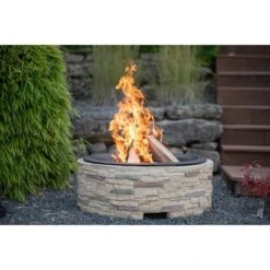 Westmann Feuerstelle Mit Abfanggitter Steinoptik -Küchengrill 8346603 1741 WMLG909 05