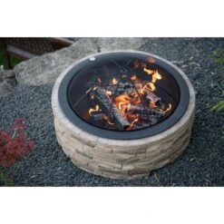 Westmann Feuerstelle Mit Abfanggitter Steinoptik -Küchengrill 8346603 1741 WMLG909 08