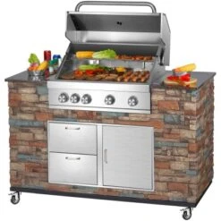 El Fuego Gasgrillküche AY 3000 Built-In Ca.147 Cm X 130 Cm X 68 Cm -Küchengrill 839339 2240 GRILLKUECHE 3