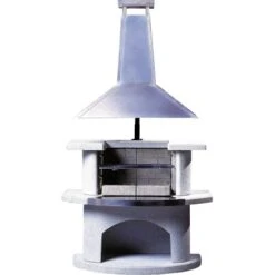 Küchengrill 21 Buschbeck Grillkamin Venedig Weiß Mit Edelstahlhaube