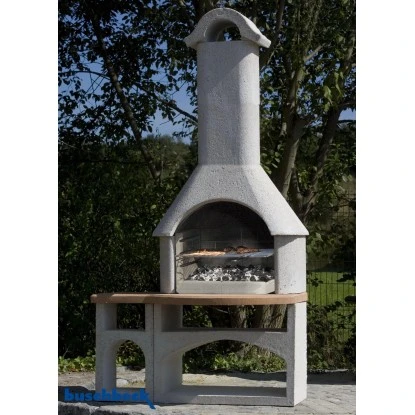 Buschbeck Gartengrillkamin Bozen Weiß-Terrakotta 2 Buschbeck Gartengrillkamin Bozen Weiß-Terrakotta – Bild 2