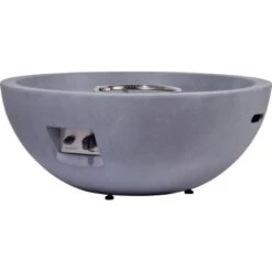 Dobar Outdoor-Feuerschale Mit Gasflamme Lunar Ø 90 Cm Grau -Küchengrill lavaofengasfeuerstelle 02