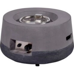 Dobar Outdoor-Feuerschale Mit Gasflamme Calido Ø 60 Cm Grau -Küchengrill lavaofengasfeuerstelle 03 1