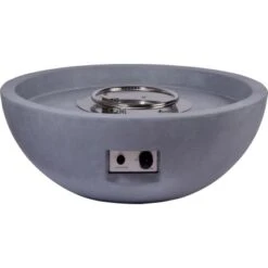 Dobar Outdoor-Feuerschale Mit Gasflamme Lunar Ø 90 Cm Grau -Küchengrill lavaofengasfeuerstelle 03